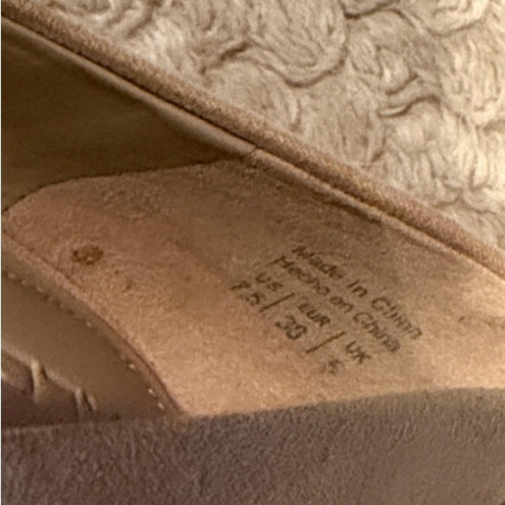 Aldo Tan Suede Peep-Toe Pumps - Picture 5 of 6
